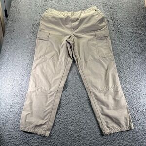 Genuine Gear Pant Mens L Beige Cotton Cargo Straight Workwear Utility Technician